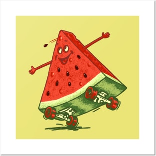 watermelon skate Posters and Art